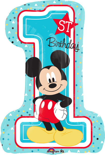 LRG SHP MICKEY 1ST BIRTHDAY