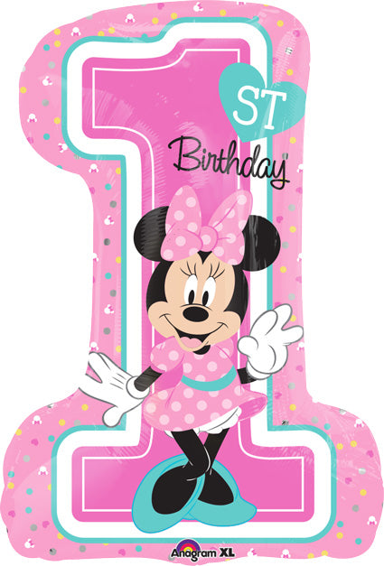 LRG SHP MINNIE 1ST BIRTHDAY