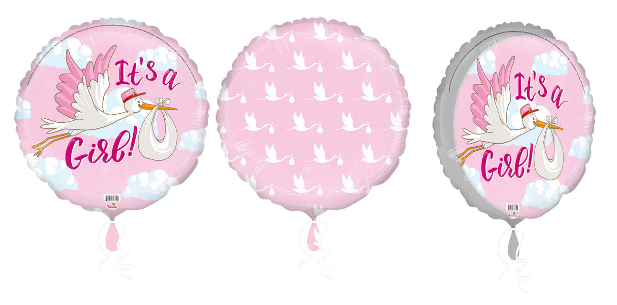 31C 3-D IT'S A GIRL BABY STORK