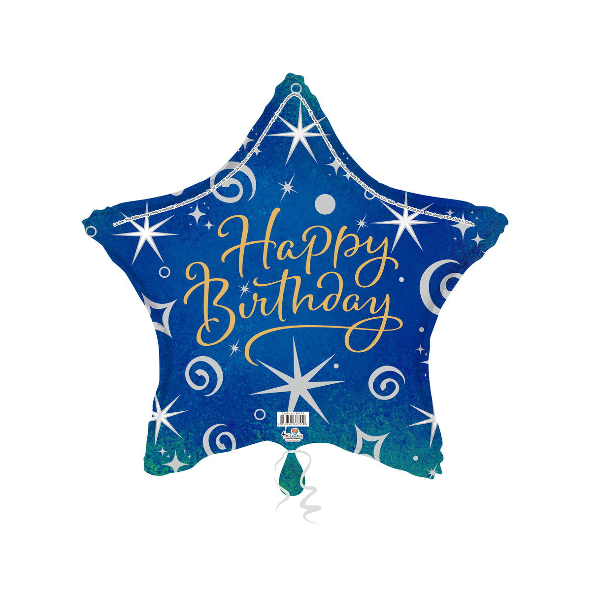 31S HAPPY BIRTHDAY SILVER STARS & CONFETT