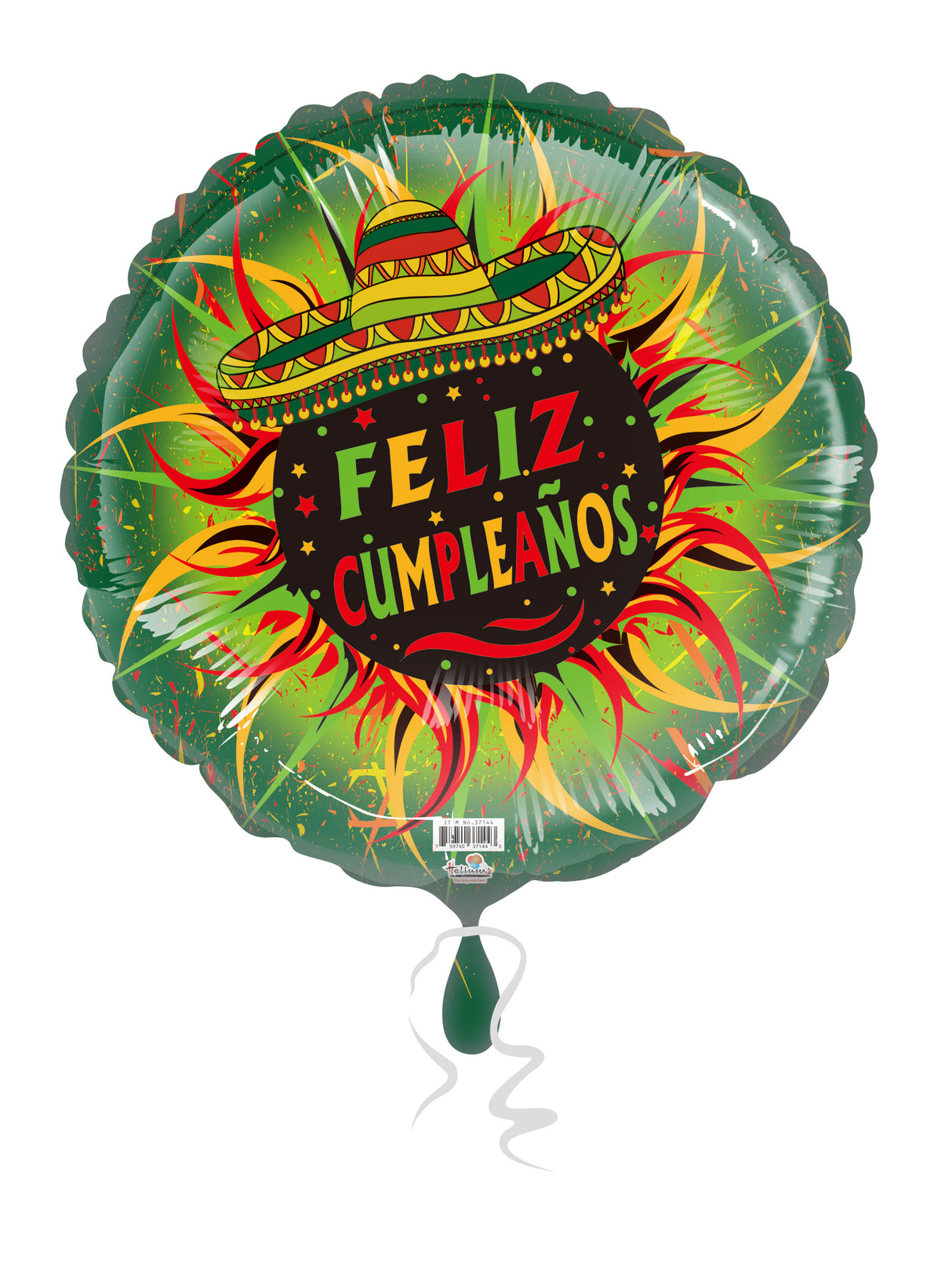 18C FELIZ CUMPLEANOS GREEN FIESTA PARTY