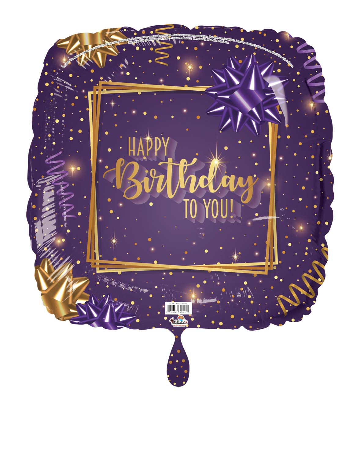 18SQ HAPPY BIRTHDAY TO YOU! PURPLE