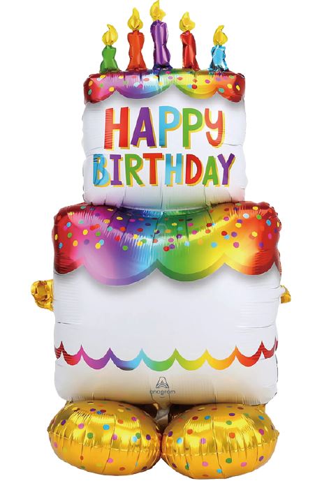53" BIRTHDAY CAKE AIRLOONZ PKG
