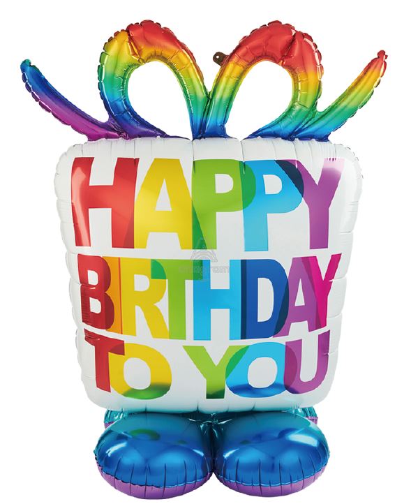 50" BDAY PRESENT AIRLOONZ PKG