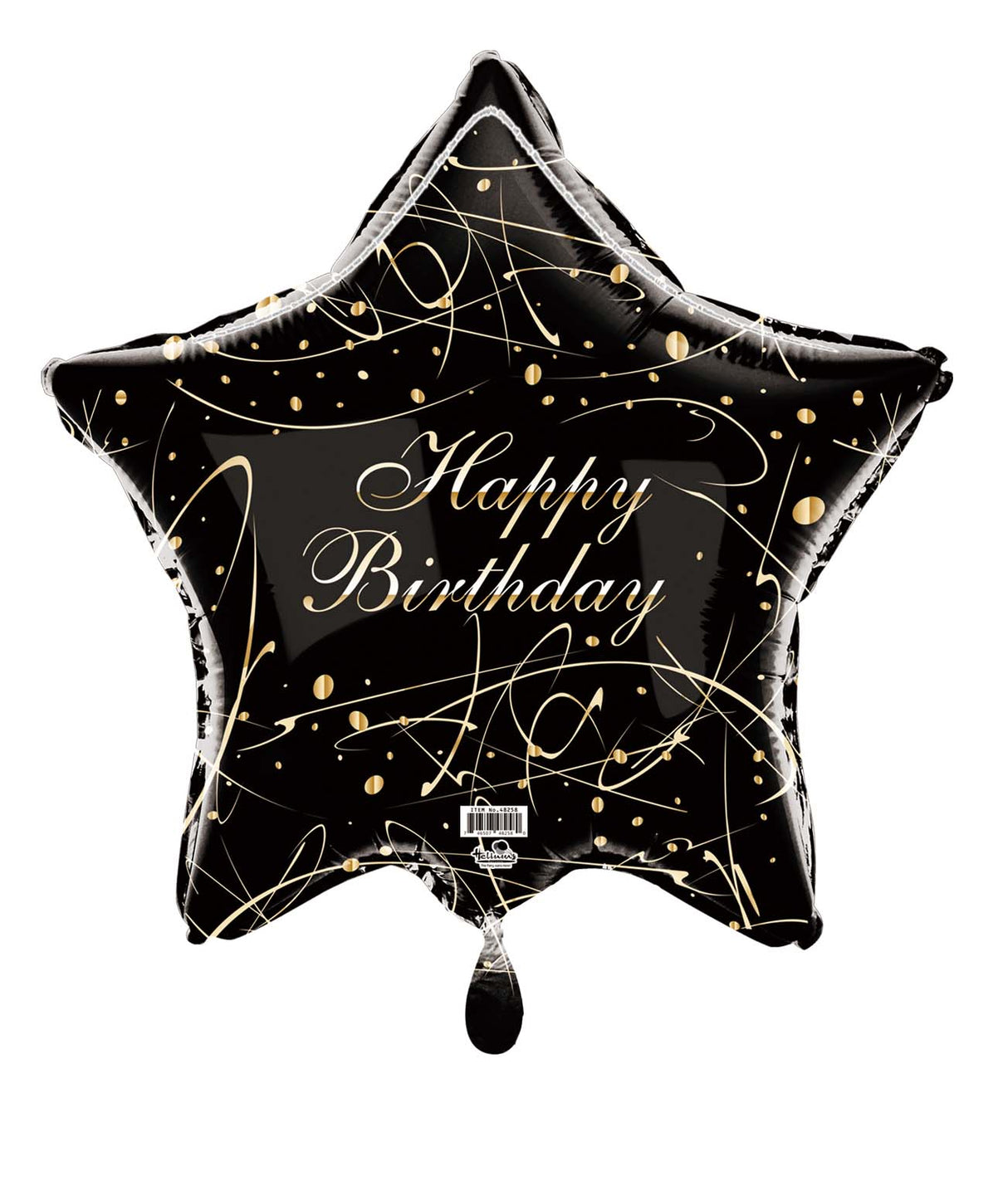 19S HAPPY BIRTHDAY BLUE BLACK WITH GOLD PATTERN