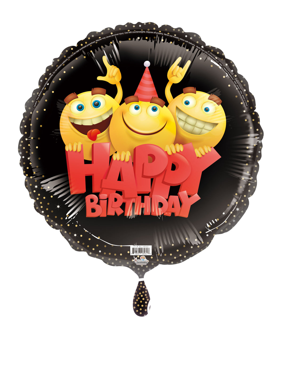 18C HAPPY BIRTHDAY 3 SMILEY FACES