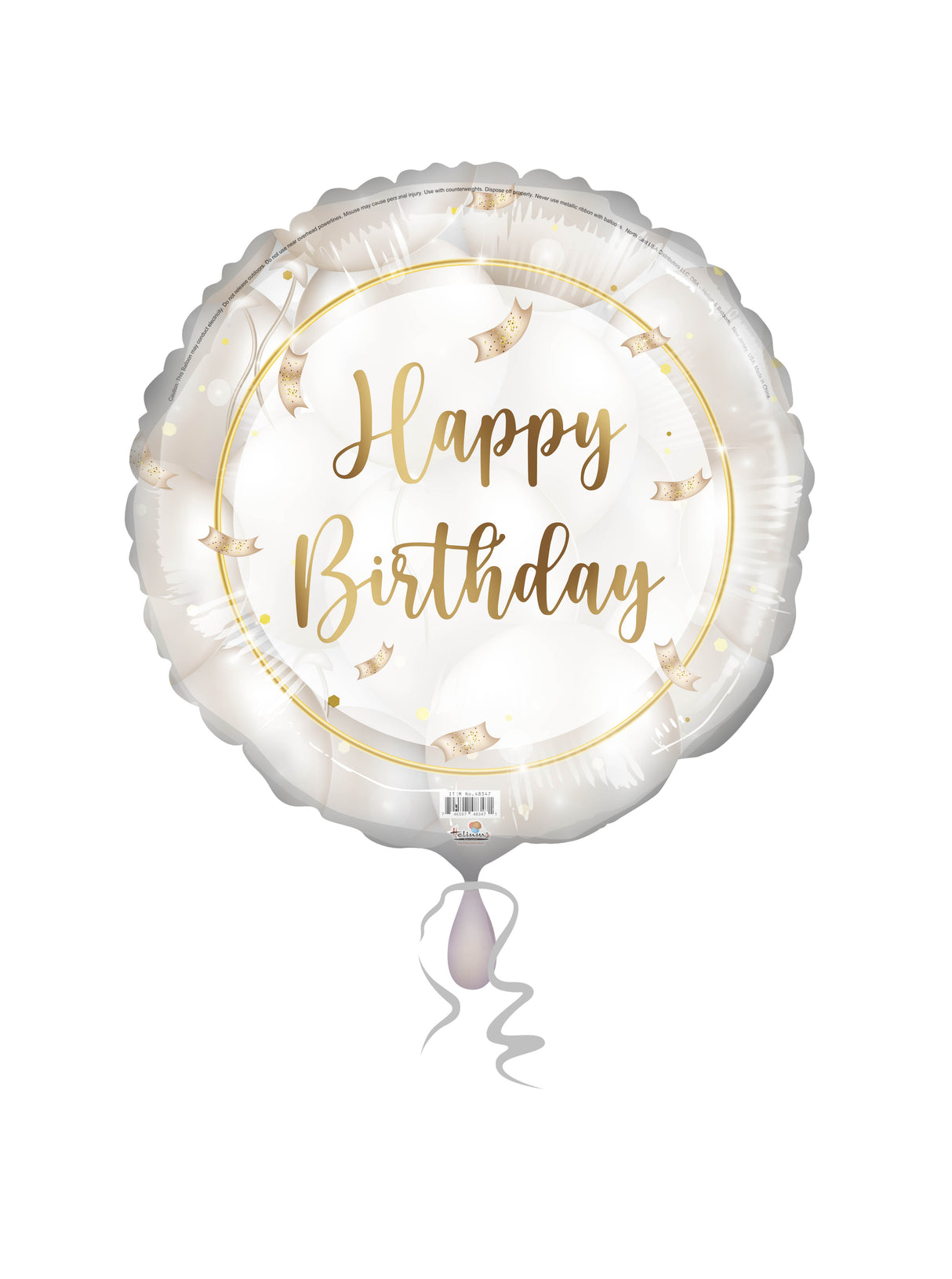 31C HAPPY BIRTHDAY PEARLIZED WHITE BALLOONS