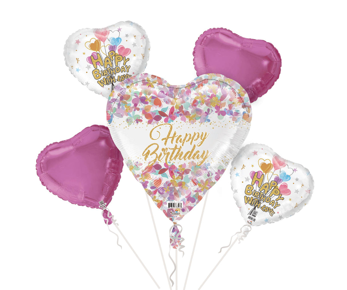BQT HAPPY BIRTHDAY BUTTERFLIES HEART - 5PCS