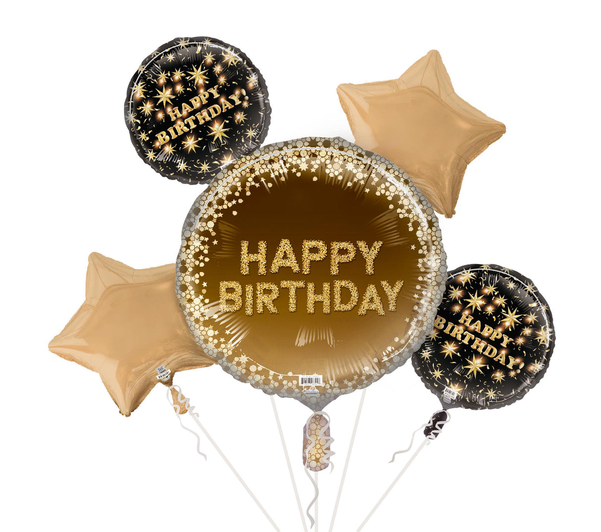 BQT HAPPY BIRTHDAY DAZZLING ROUND - 5PCS