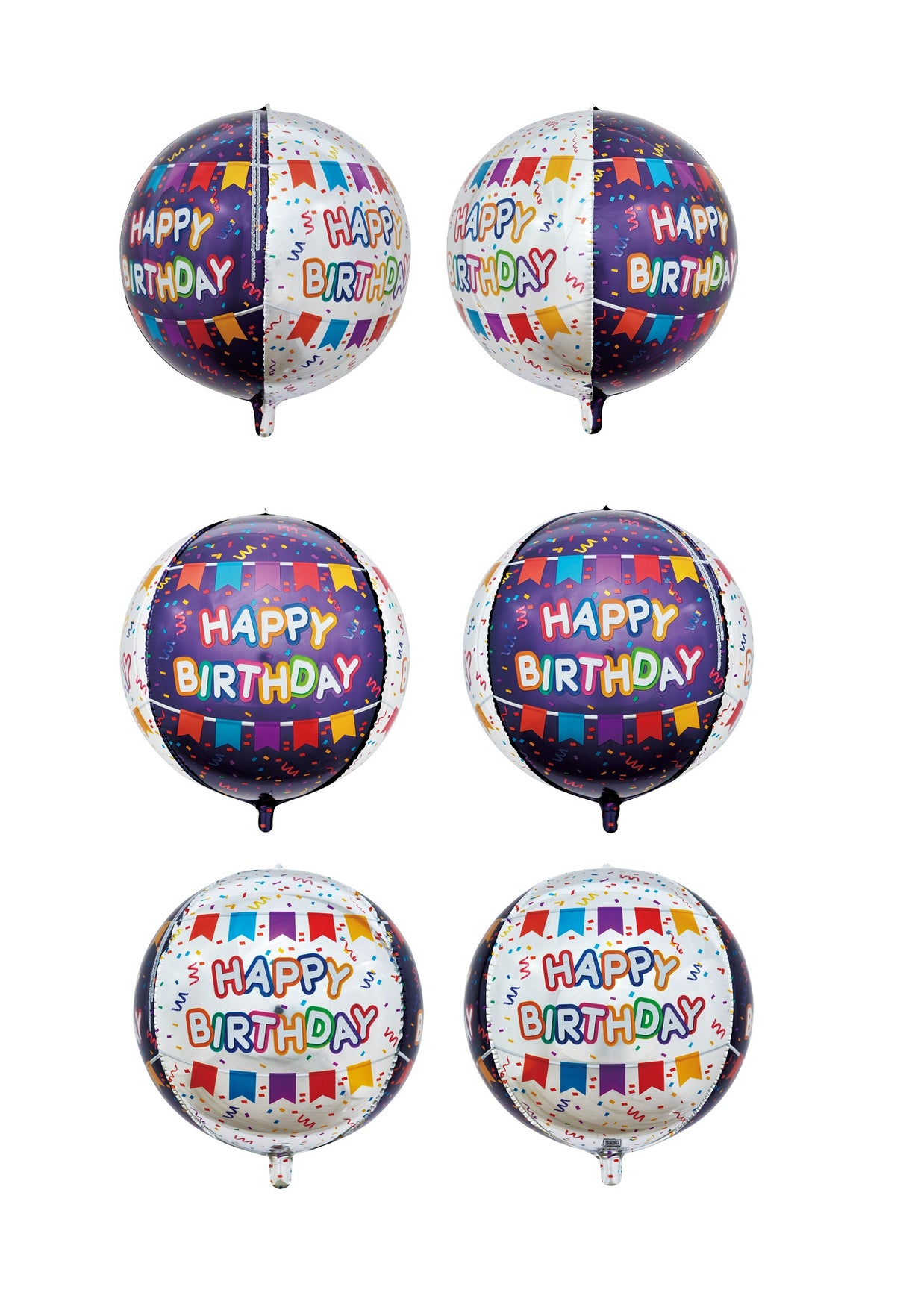 16O ORB HAPPY BIRTHDAY BANNERS PURPLE & SILVER