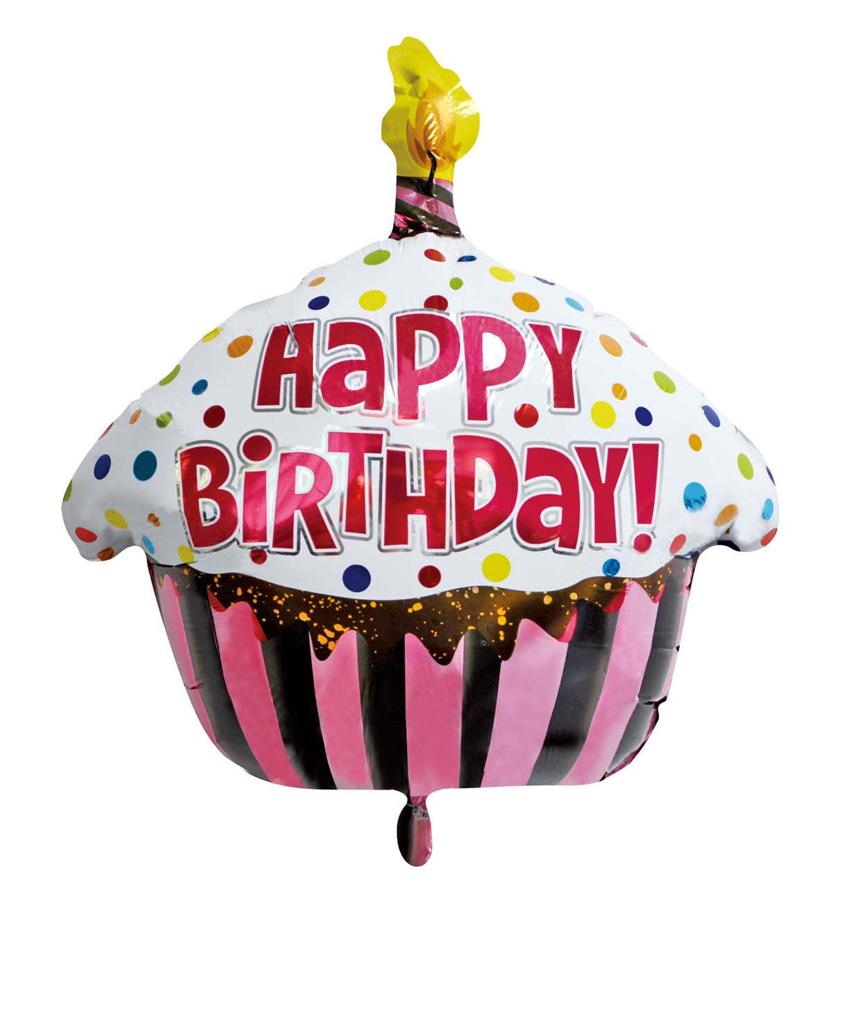 19CC HAPPY BIRTHDAY DOTS PINK CUPCAKE