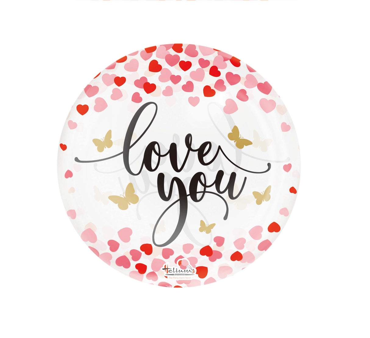 20" BUBBLZ LOVE YOU LOTS OF HEARTS