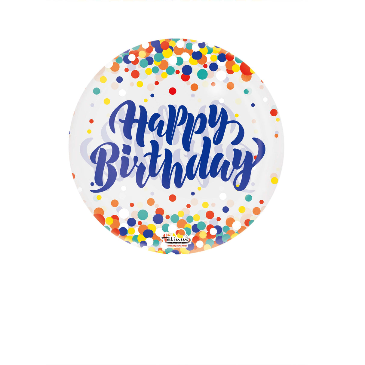 20" BUBBLZ HAPPY BIRTHDAY BLUE FRONT