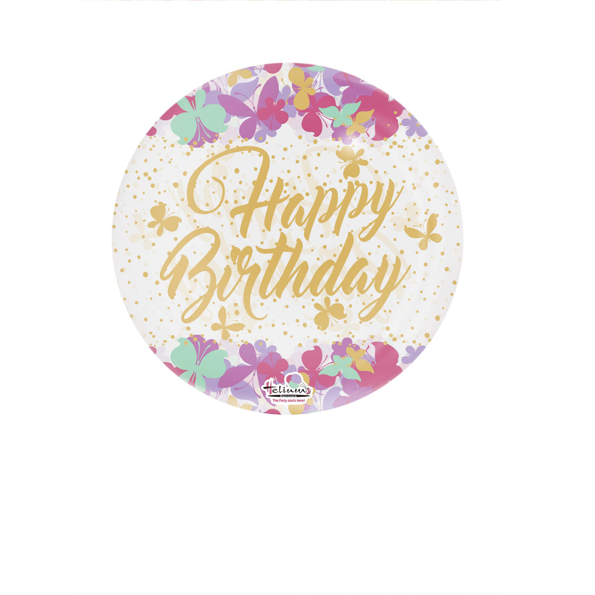 20" BUBBLZ HAPPY BIRTHDAY BUTTERFLIES