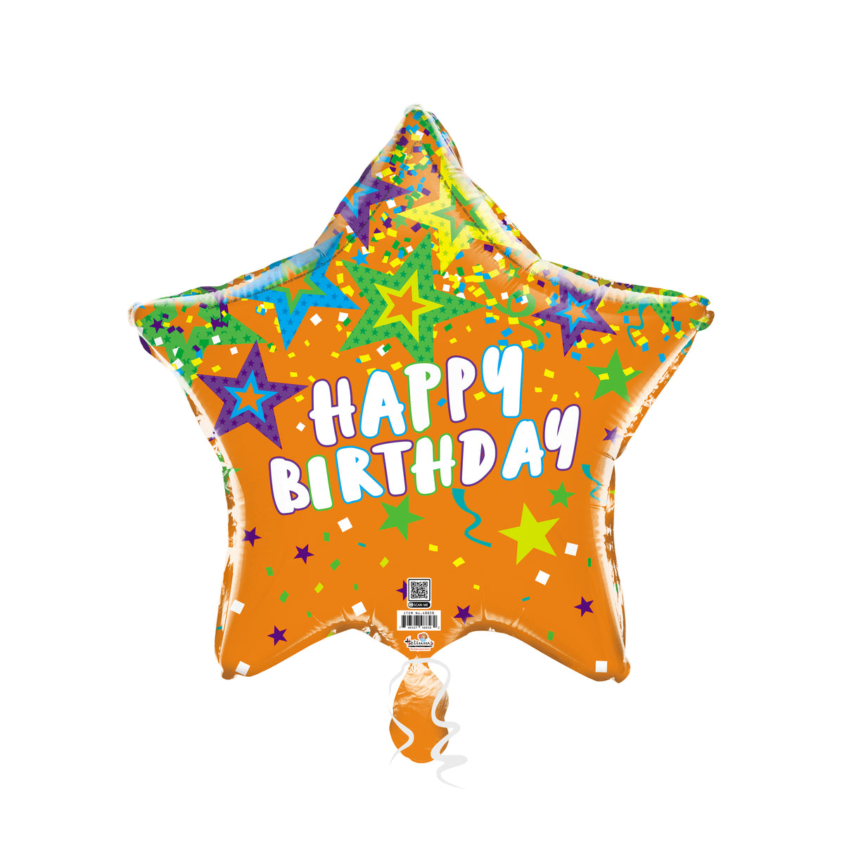 19S HB ORANGE STARS & CONFETTI