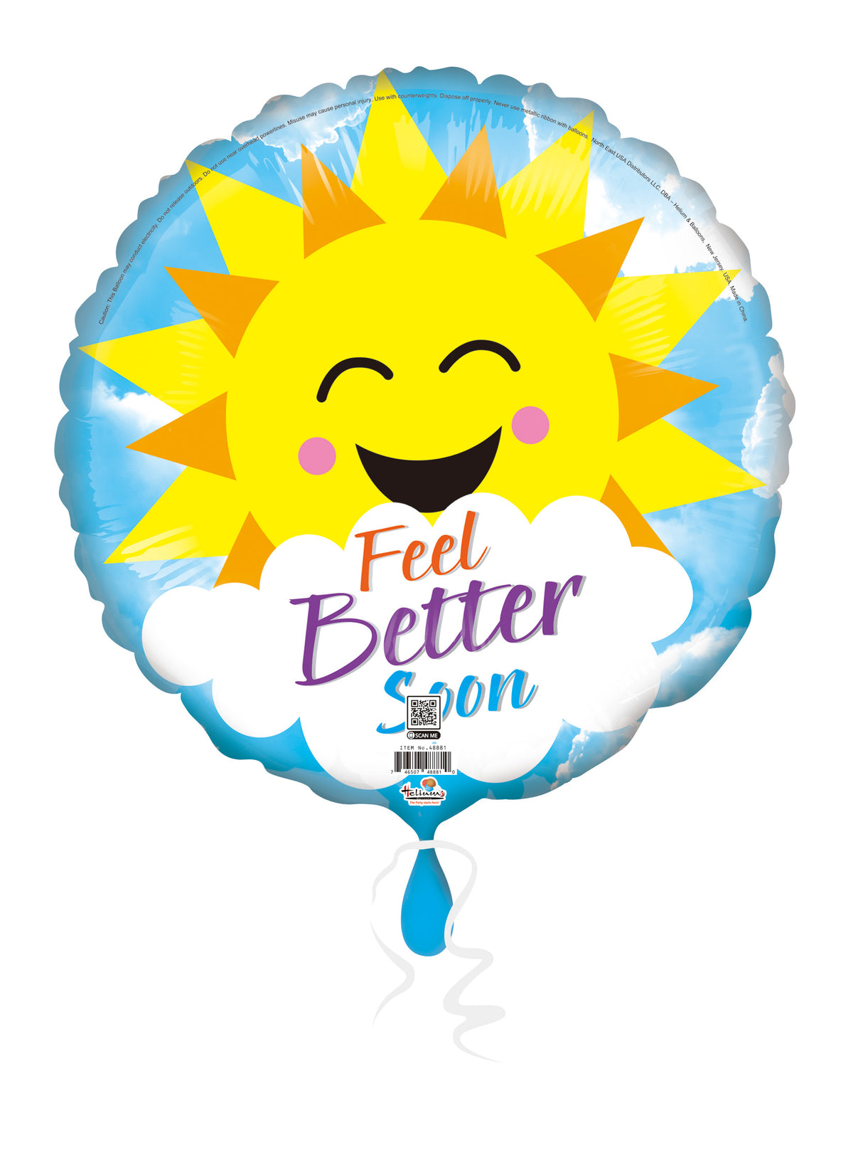 18C FEEL BETTER SOON SMILEY SUN
