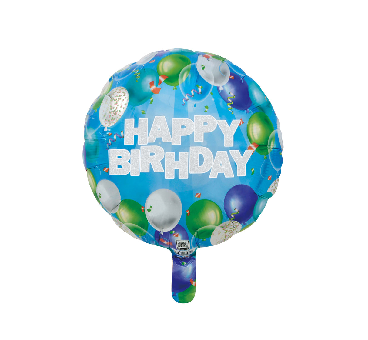 18C HAPPY BIRTHDAYCARRIBBEAN BLUE W/BALLOONS DECO