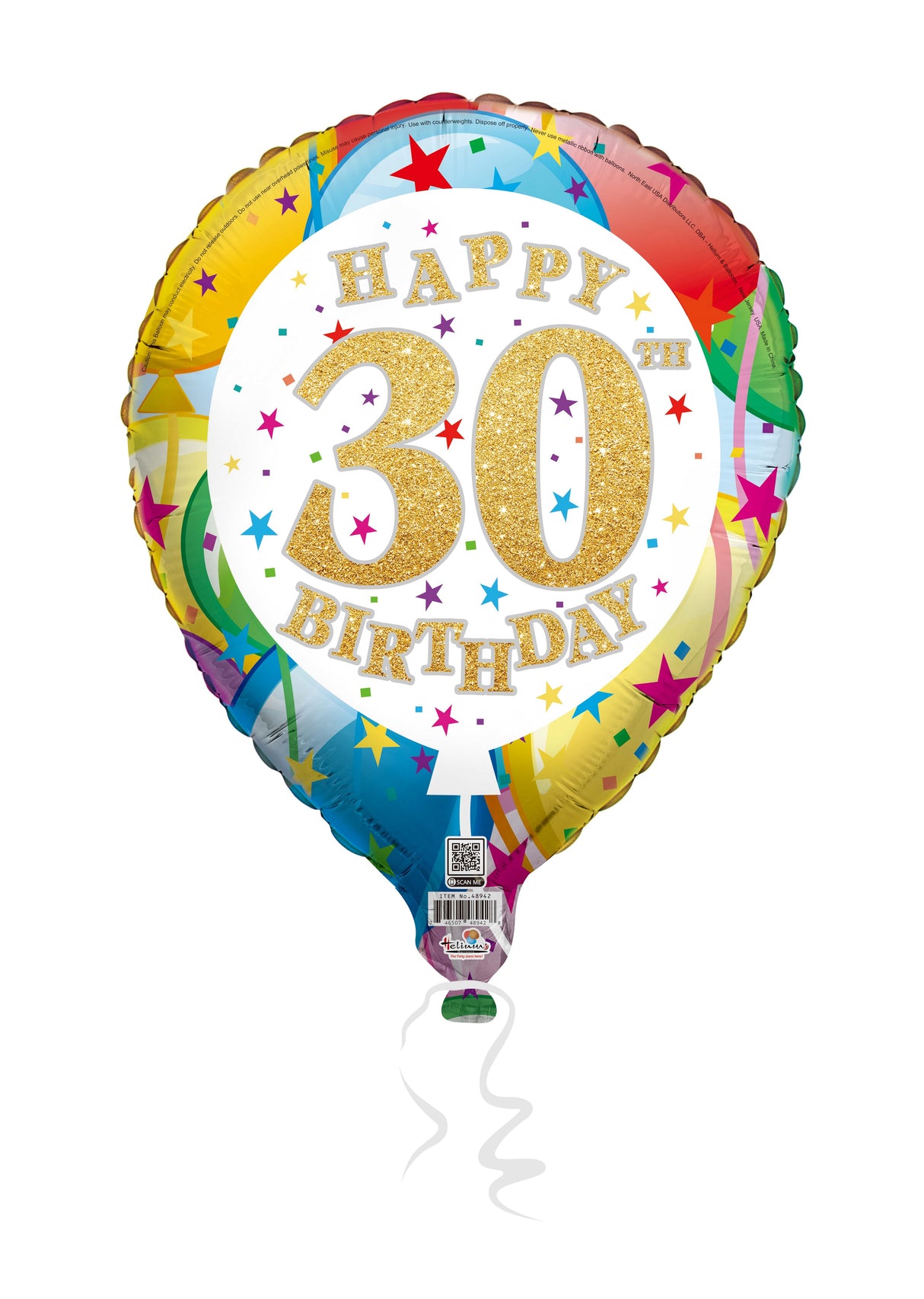 19LS HAPPY BIRTHDAY 30TH LATEX SHAPE