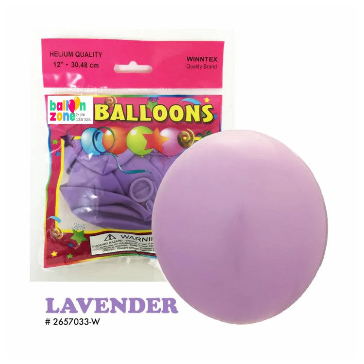 1ct Lavender Latex Balloon - Helium Filled
