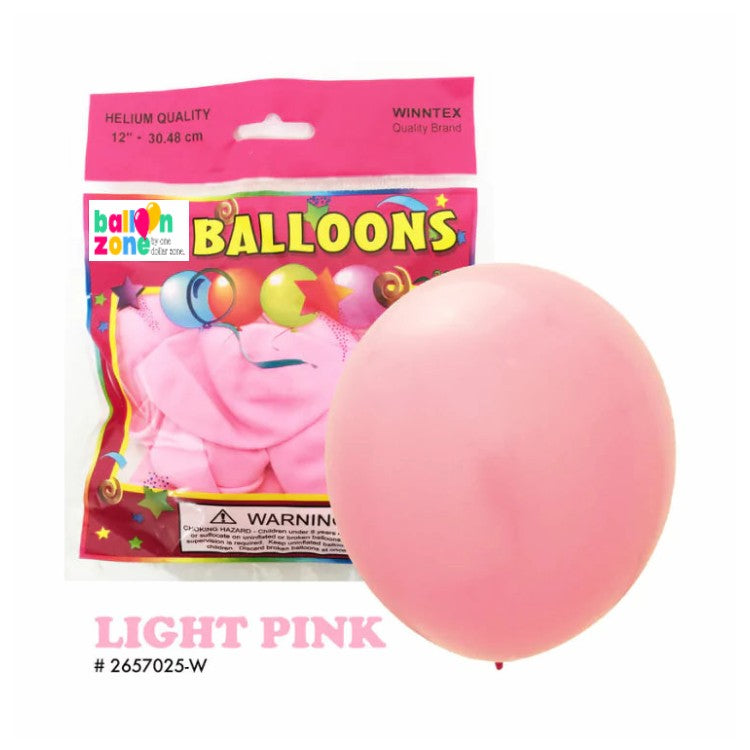 1ct Light Pink Latex Balloon - Helium Filled