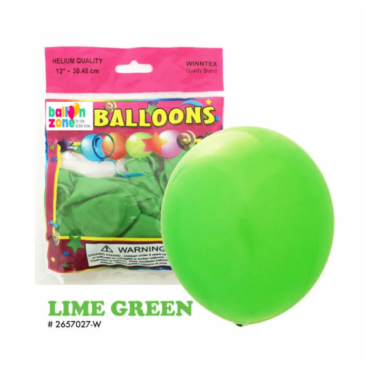1ct Lime Green Latex Balloon - Helium Filled
