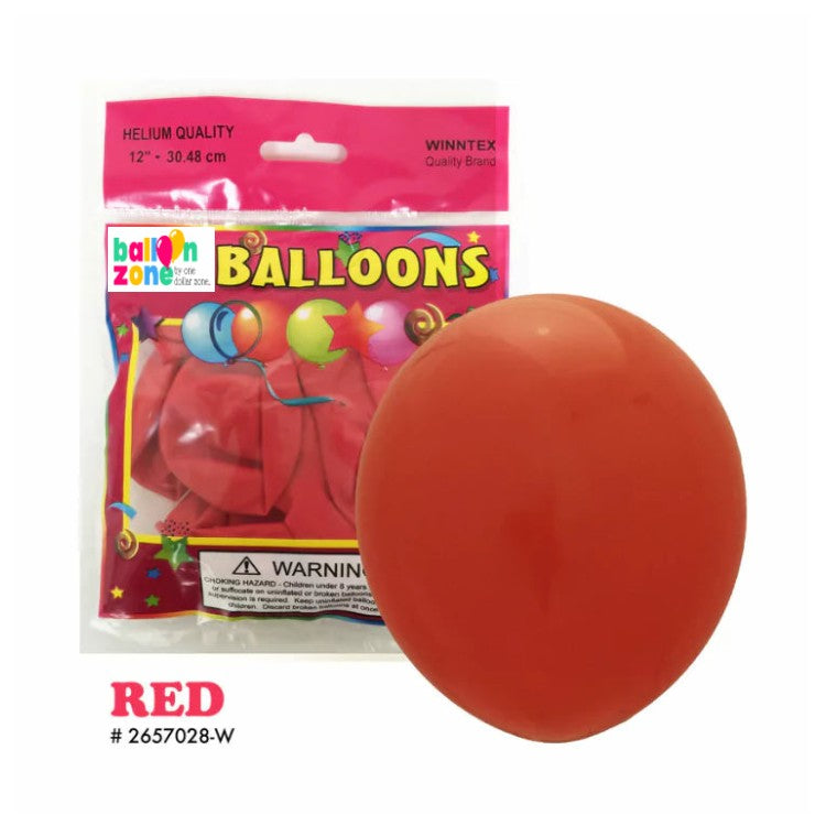 1ct Red Latex Balloon - Helium Filled