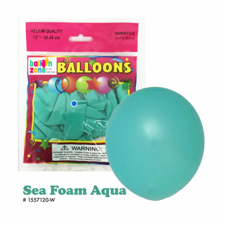 1ct Sea Foan Aqua Latex Balloon - Helium Filled