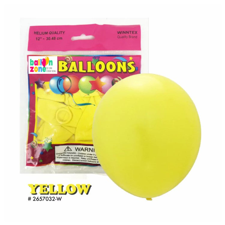 1ct Yellow Latex Balloon - Helium Filled