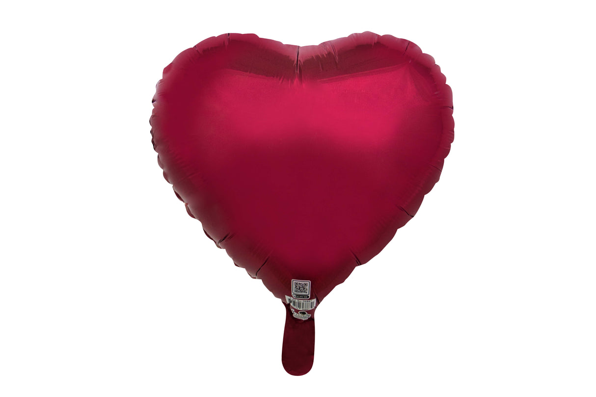 18H BURGUNDY HEART