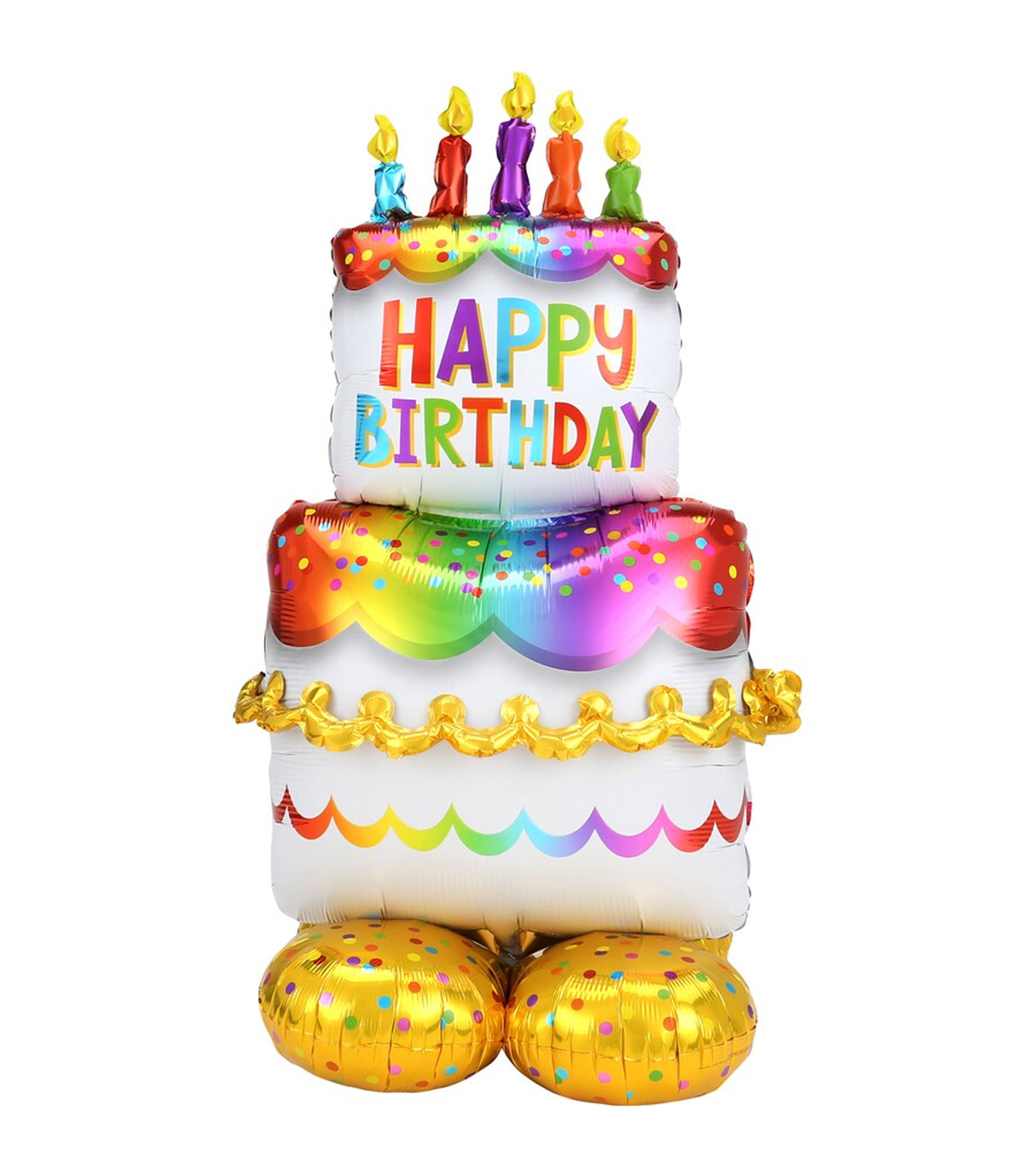 LRG SHP HAPPY BIRTHDAY 2 TIER CAKE