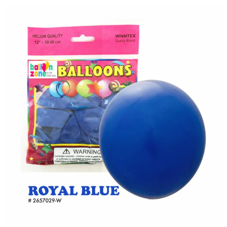 1ct Royal Blue Latex Balloon - Helium Filled